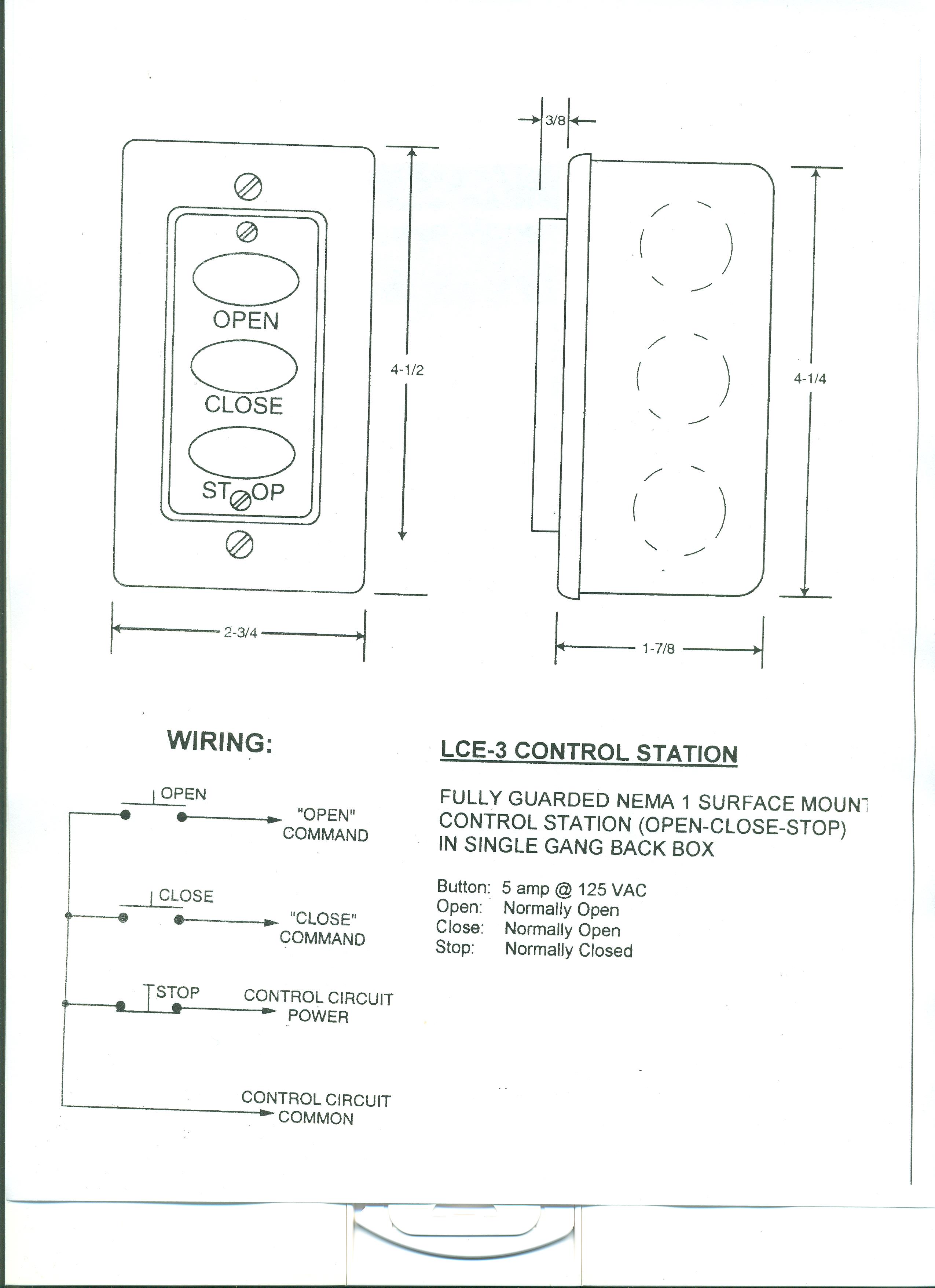 LCE-3 THREE BUTTON STATION 001