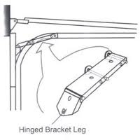 Quick turn garage door brackets