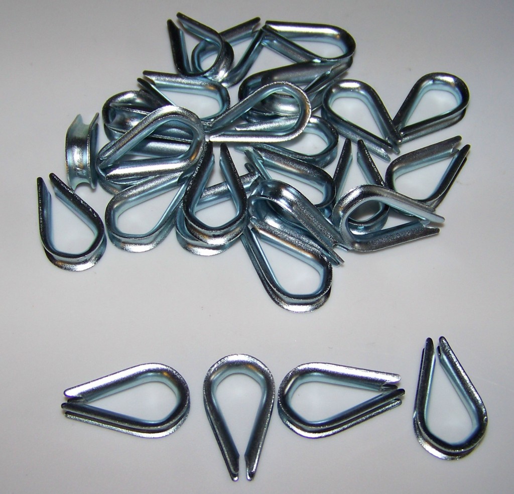 5/32″ GALVANIZED CABLE THIMBLES / WIRE ROPE THIMBLES