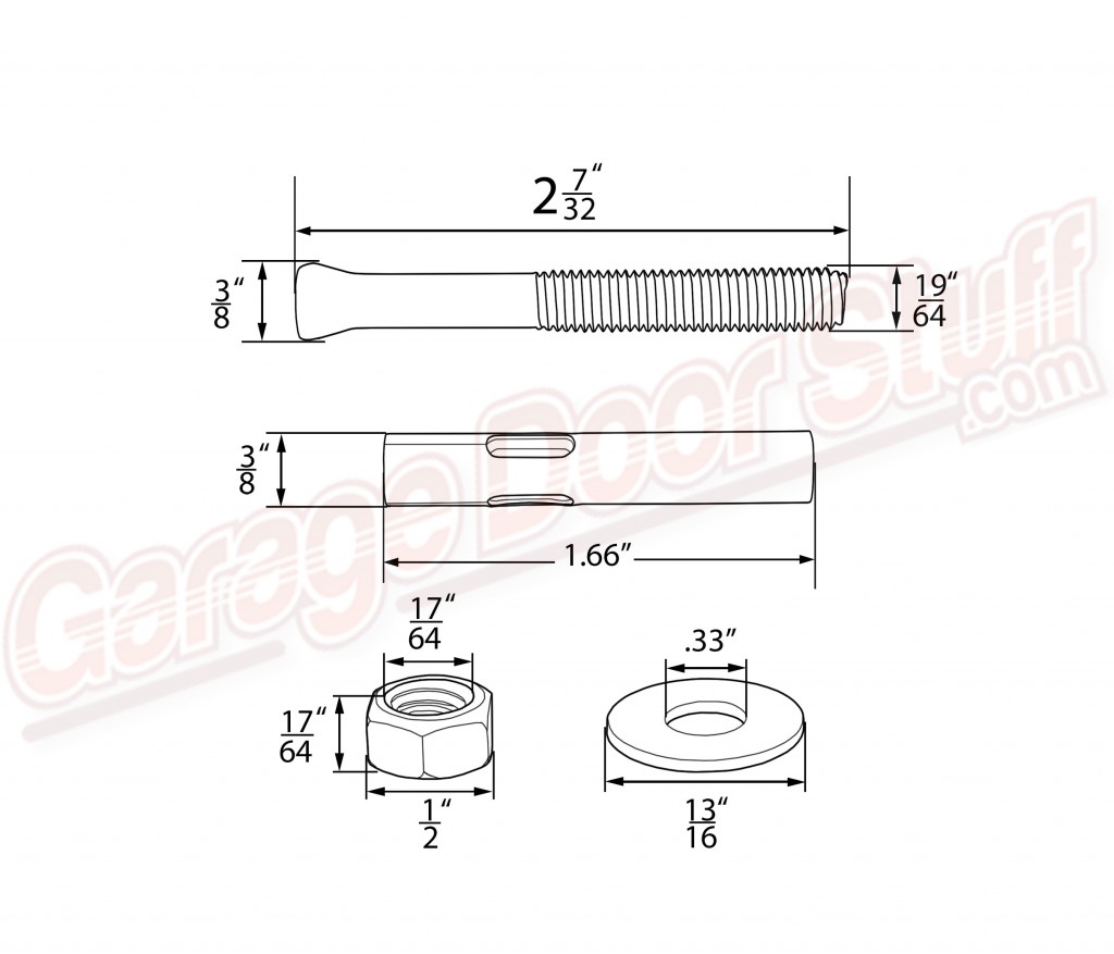 Sleeve Anchor 3/8 x 17/8 Garage Door Stuff