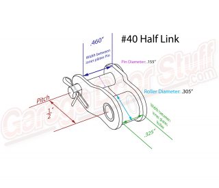 Roller Chain Half Link #40