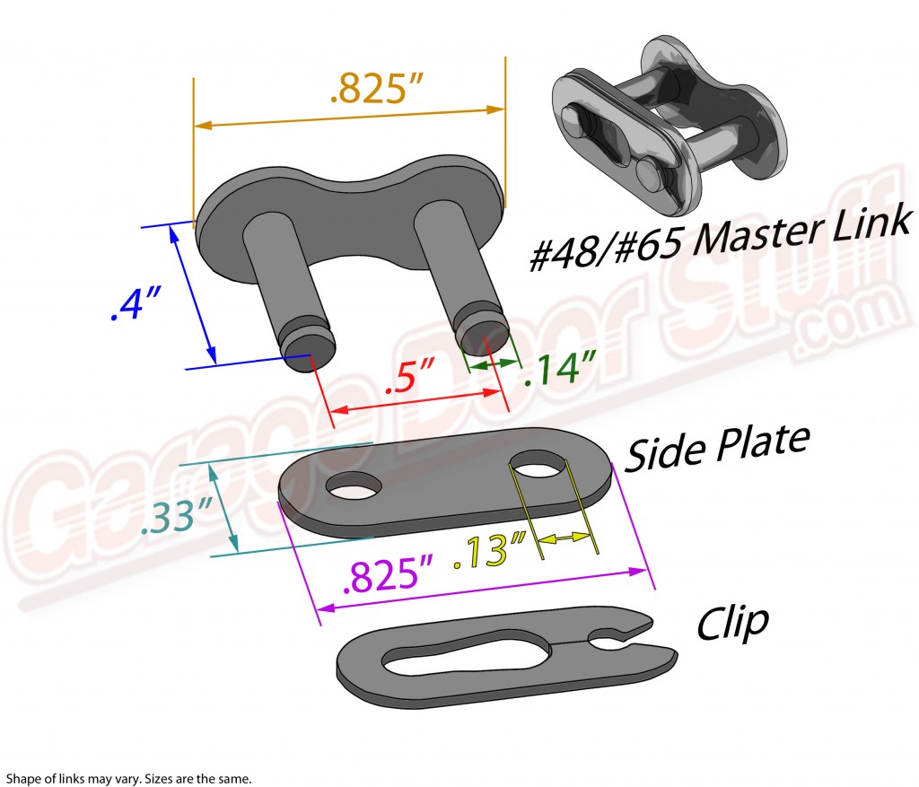 Roller Chain Master Link 48 Garage Door Stuff Master/Half
