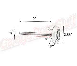 Garage Door Rollers 3" Long Stem Nylon