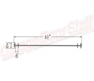 Midland Garage Door Bottom Weather Seal Line Drawing