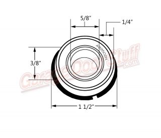 Sealed Bearing 5/8″ ID Line Drawing