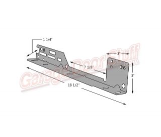 Wayne Dalton Torquemaster Bracket 12" radius Line Drawing