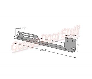 Wayne Dalton Torquemaster Bracket 15" Radius Line Drawing