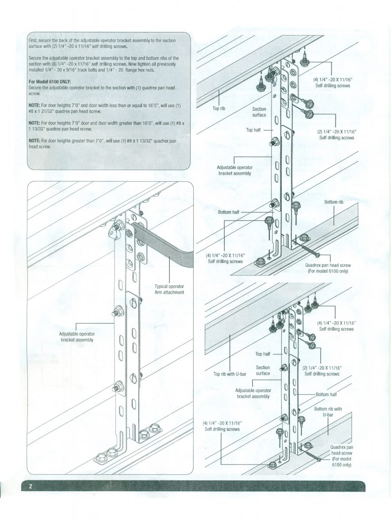 Wayne Dalton Operator Bracket Installation 2