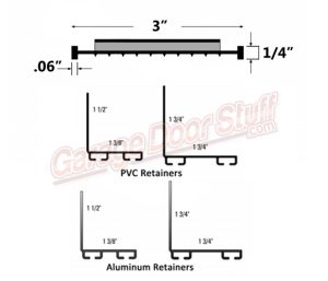 Garage Door Bottom Weather Seal Kit Line Drawing