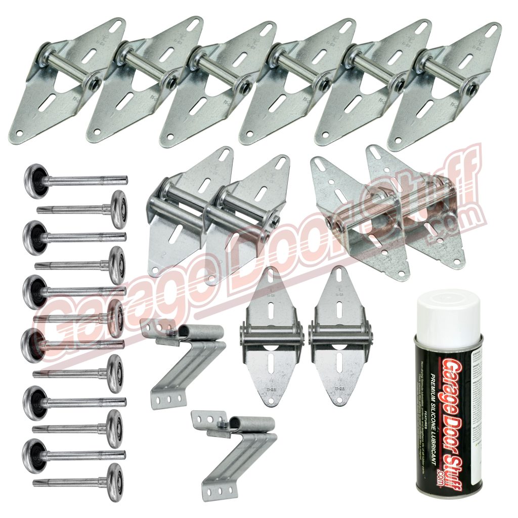 Garage Door Hinge and Roller SUPER HEAVY DUTY Kit 8' Tall One Car Wide