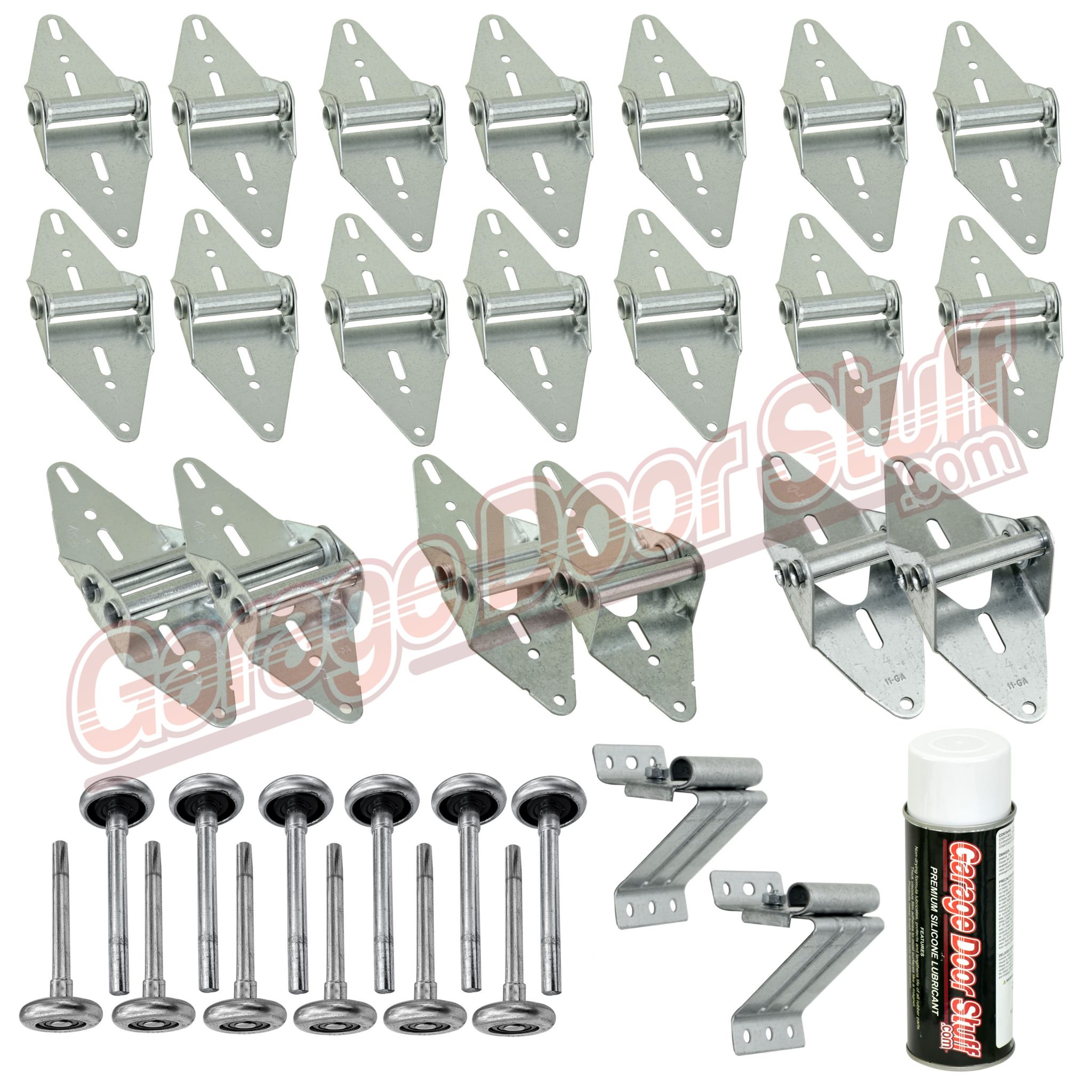 Garage Door Hinge and Roller Kit 8' Tall Two Car Wide Garage Door Stuff